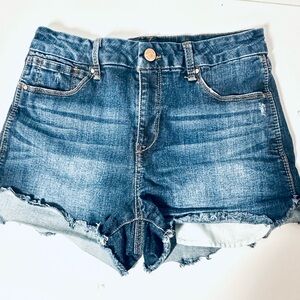 Rewash Distressed Denim Blue Jean Shorts Size 5 - Waist 27”